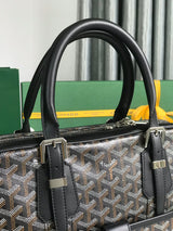 AMBASSADE DOCUMENT CASE 35 IN BLACK GOYARDINE CANVAS