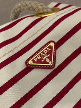 Prada Striped Bucket Bag Frabic