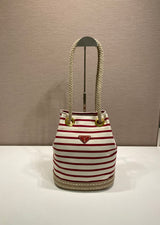 Prada Striped Bucket Bag Frabic