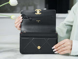 Chanel 19 WOC Wallet On Chain AP0957 BLACK Flap Bag
