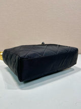 Prada Gold Chain Bag Black Re-Nylon