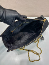 Prada Gold Chain Bag Black Re-Nylon