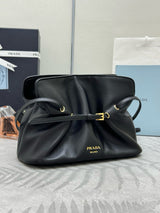 Prada Cloud Bag 25cm Black Sheepskin