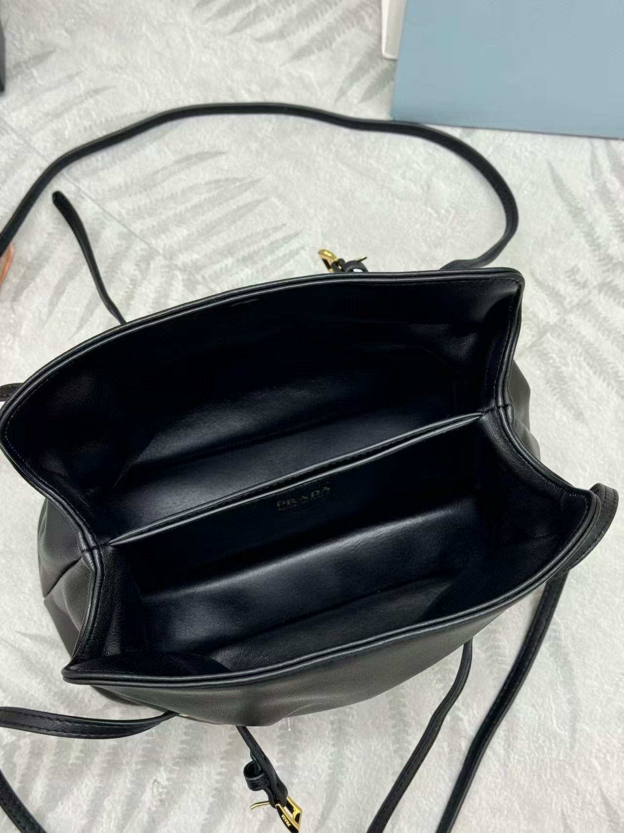 Prada Cloud Bag 25cm Black Sheepskin