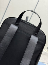 Prada Triangle-Logo Zipped Backpack Black Saffiano leather