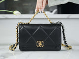 Chanel 19 WOC Wallet On Chain AP0957 BLACK Flap Bag