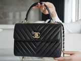 CHANEL Trendy CC25 Pre-Owned medium Chevron Trendy handbag  25cm